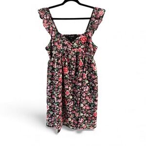 Merigold Kiss Floral Mini Dress‎ with Ruffle Straps